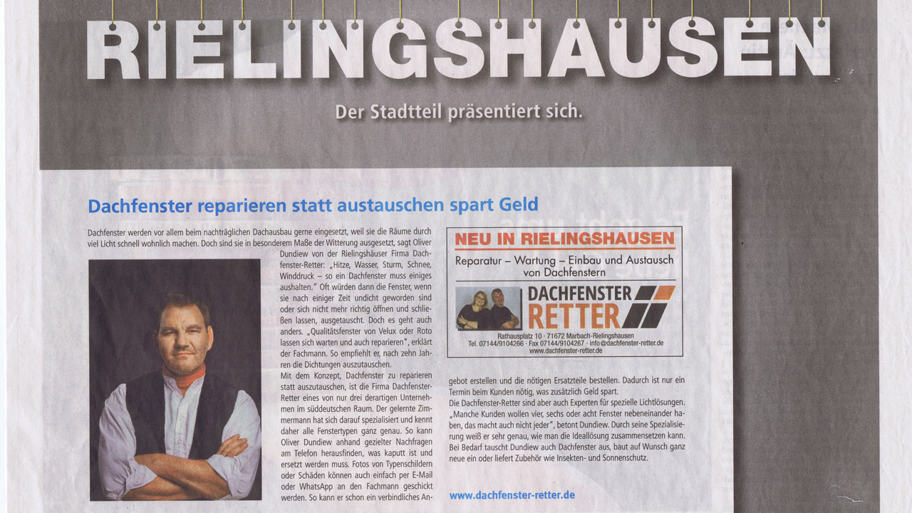 Marbacher Zeitung - Neu in Rieliengshasuen