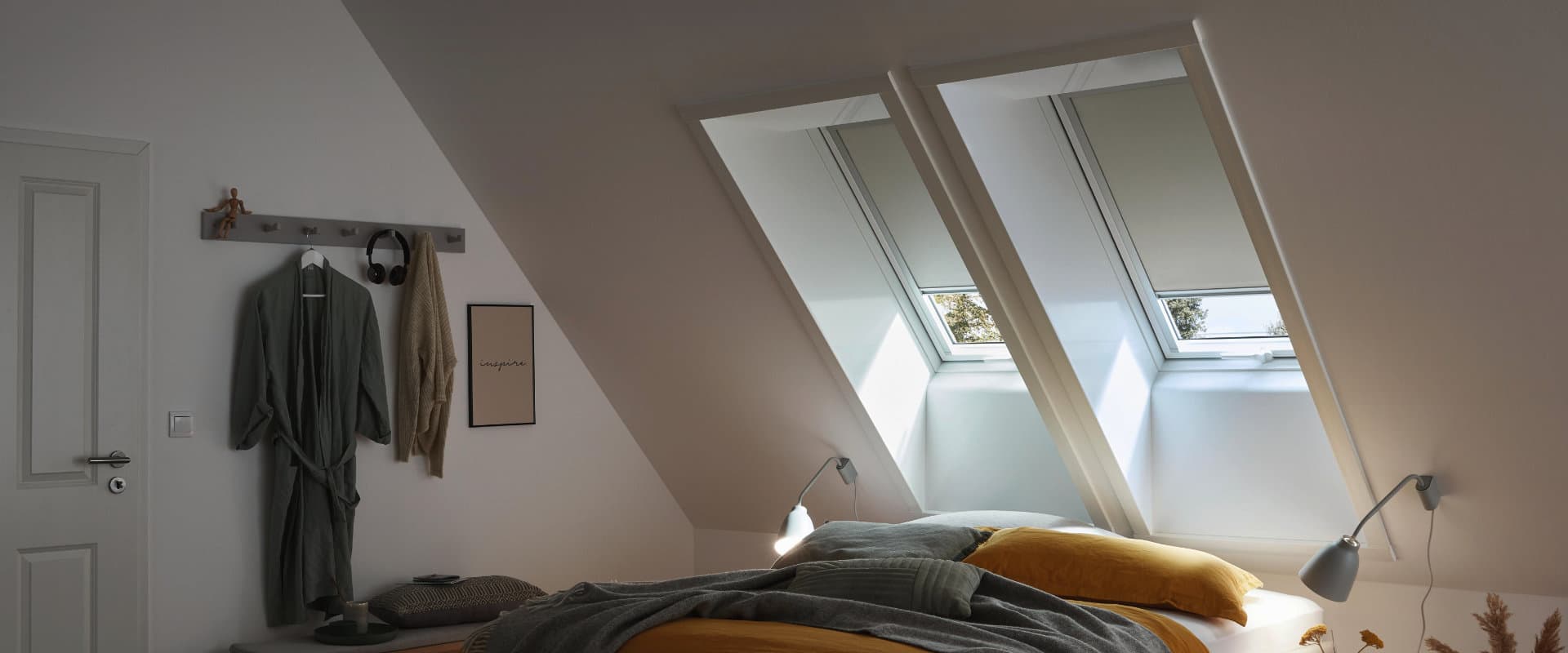 Roto Verdunkelungsrollo im Schlafzimmer